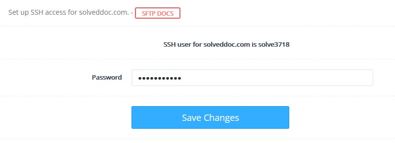 Set up password to get SSH access