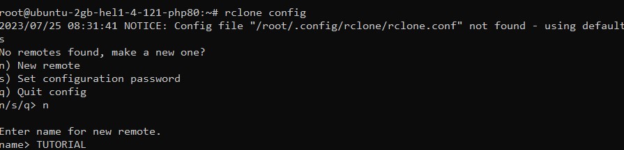 Run Rclone Command